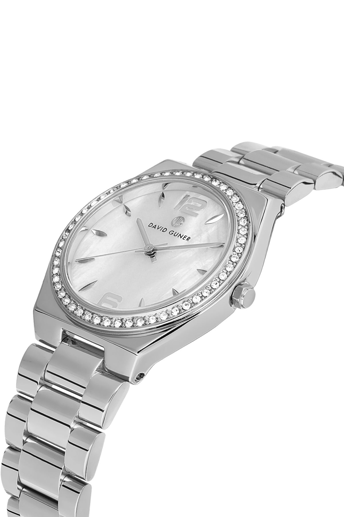 DAVID GUNER Silver Dial Stainless Steel Women's Wristwatch