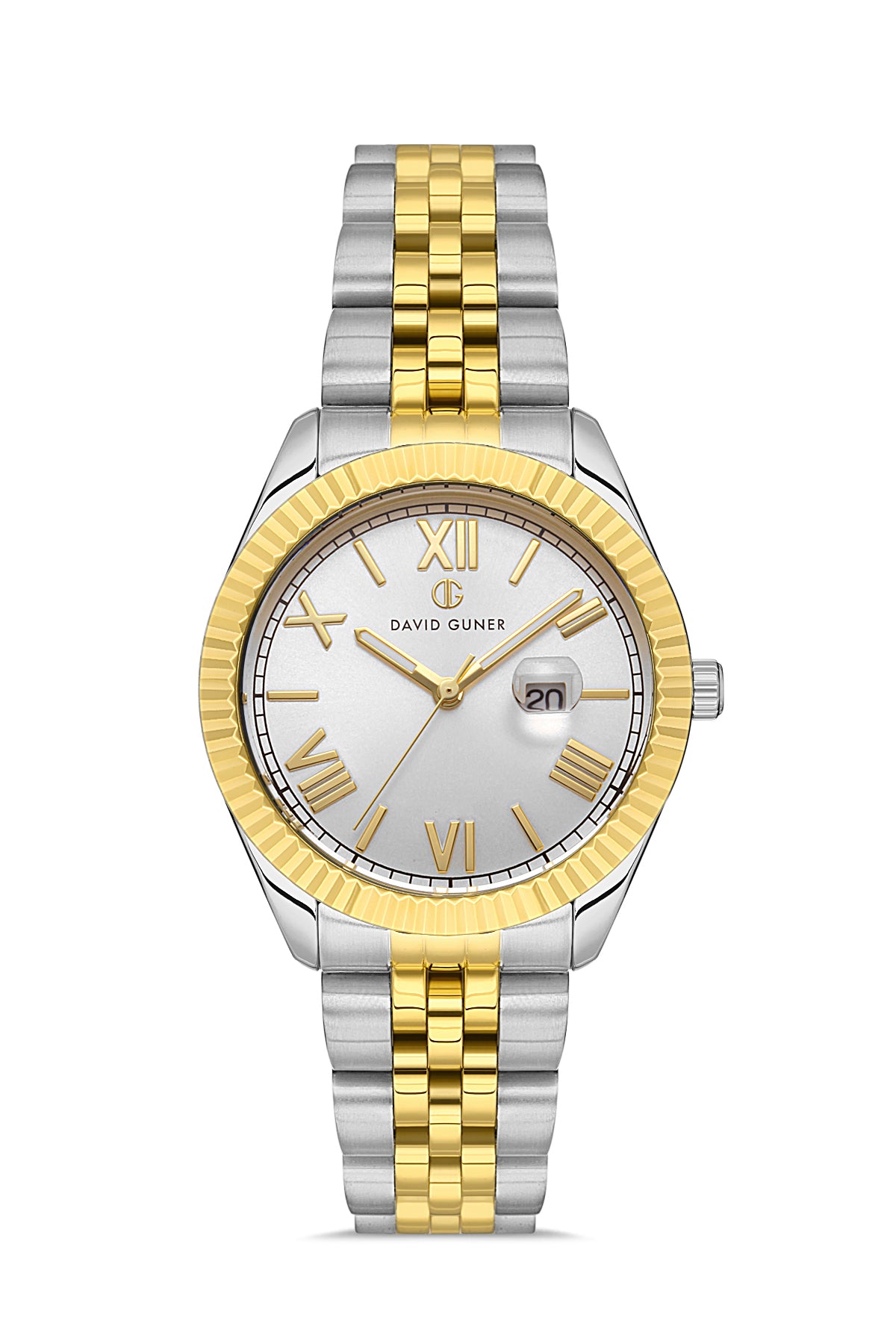 DAVID GUNER Yellow and White Dial Women's Wristwatch