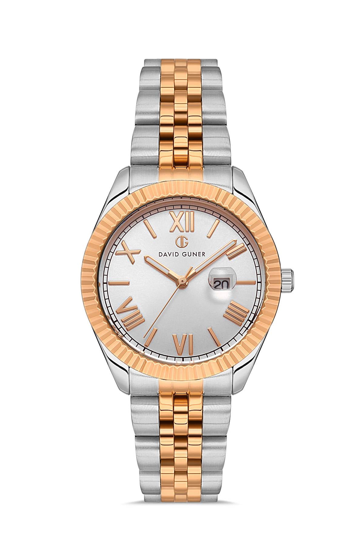 David Guner Rose White Coated Women's Wristwatch