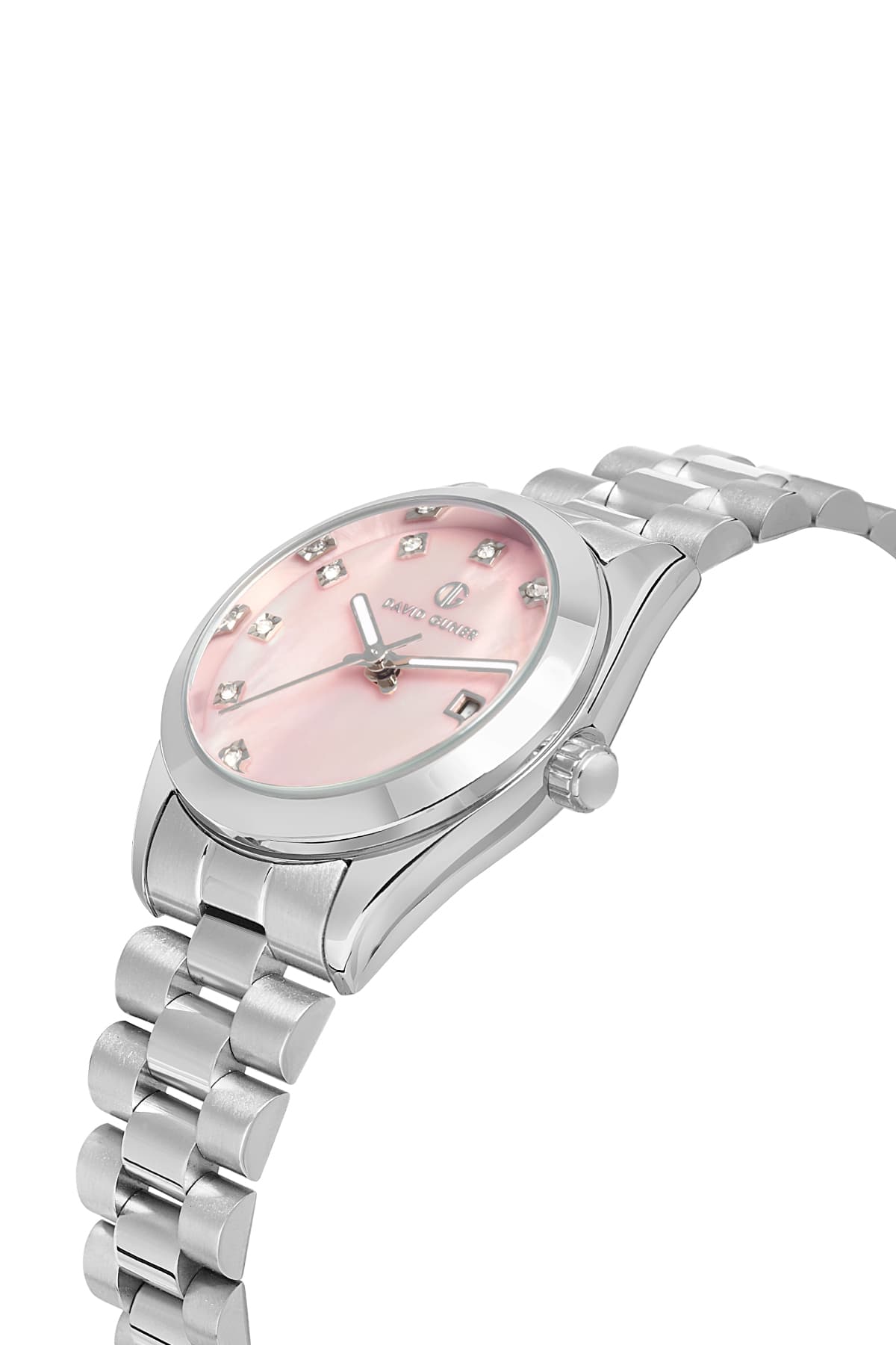 DAVID GUNER Silver Plated Women's Wristwatch
