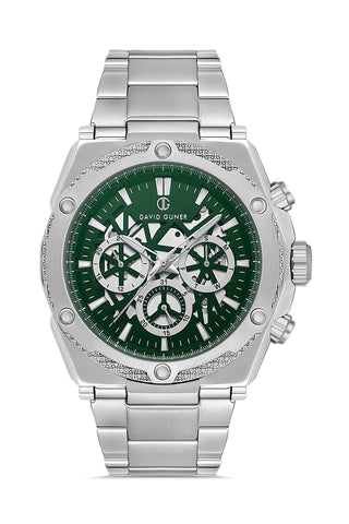 DAVID GUNER Silver Plating Men's Watch