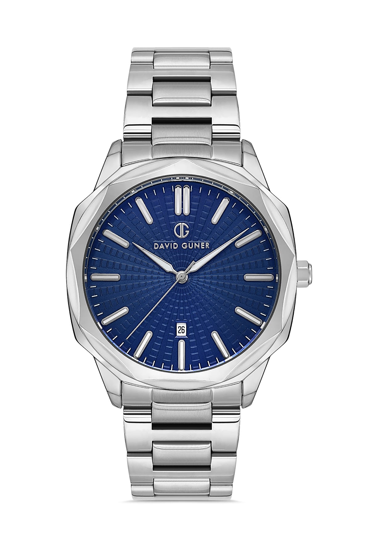 David Guner Silver Plated Men's Wristwatch