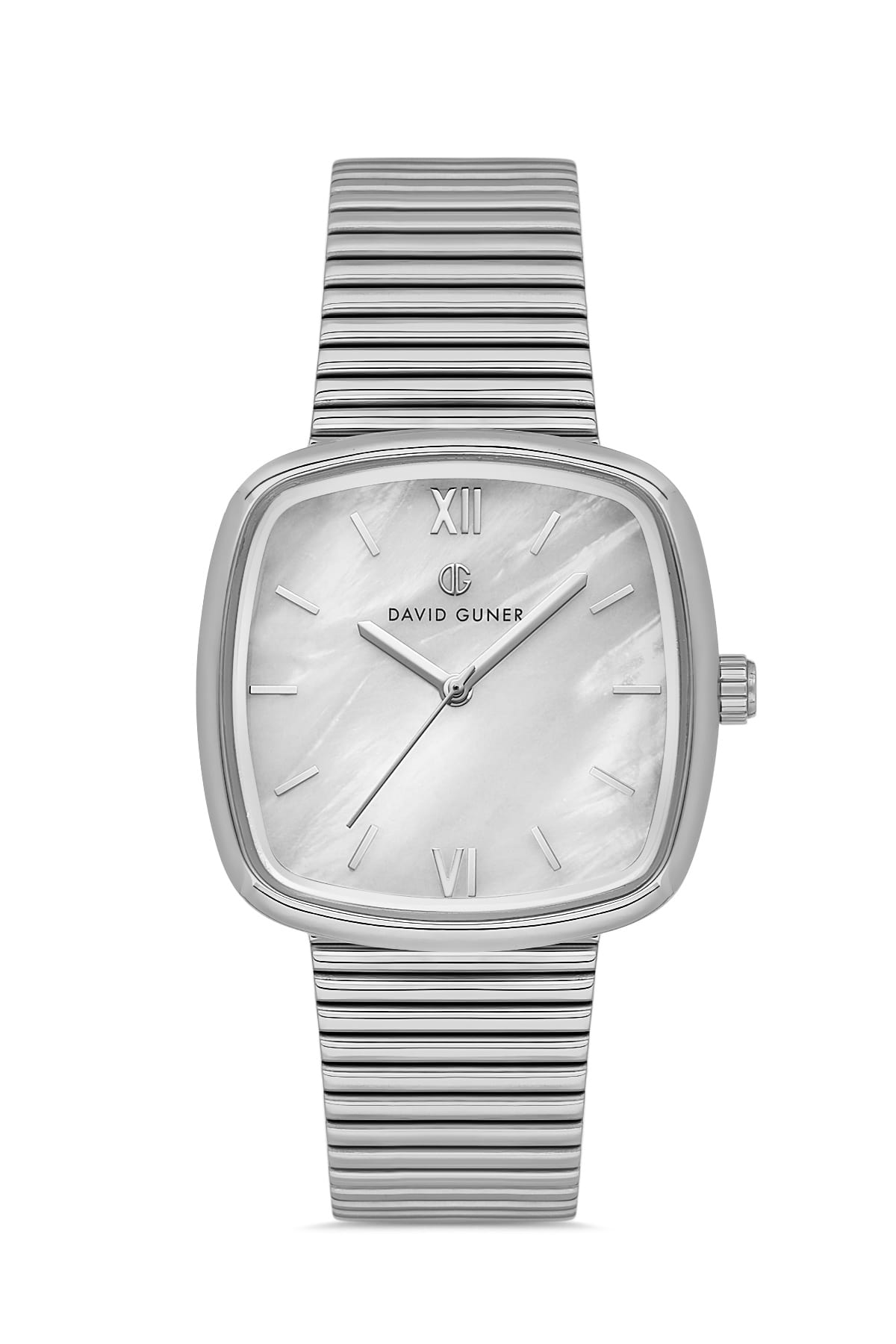 David Guner Silver Plated Silver Dial Women's Wristwatch