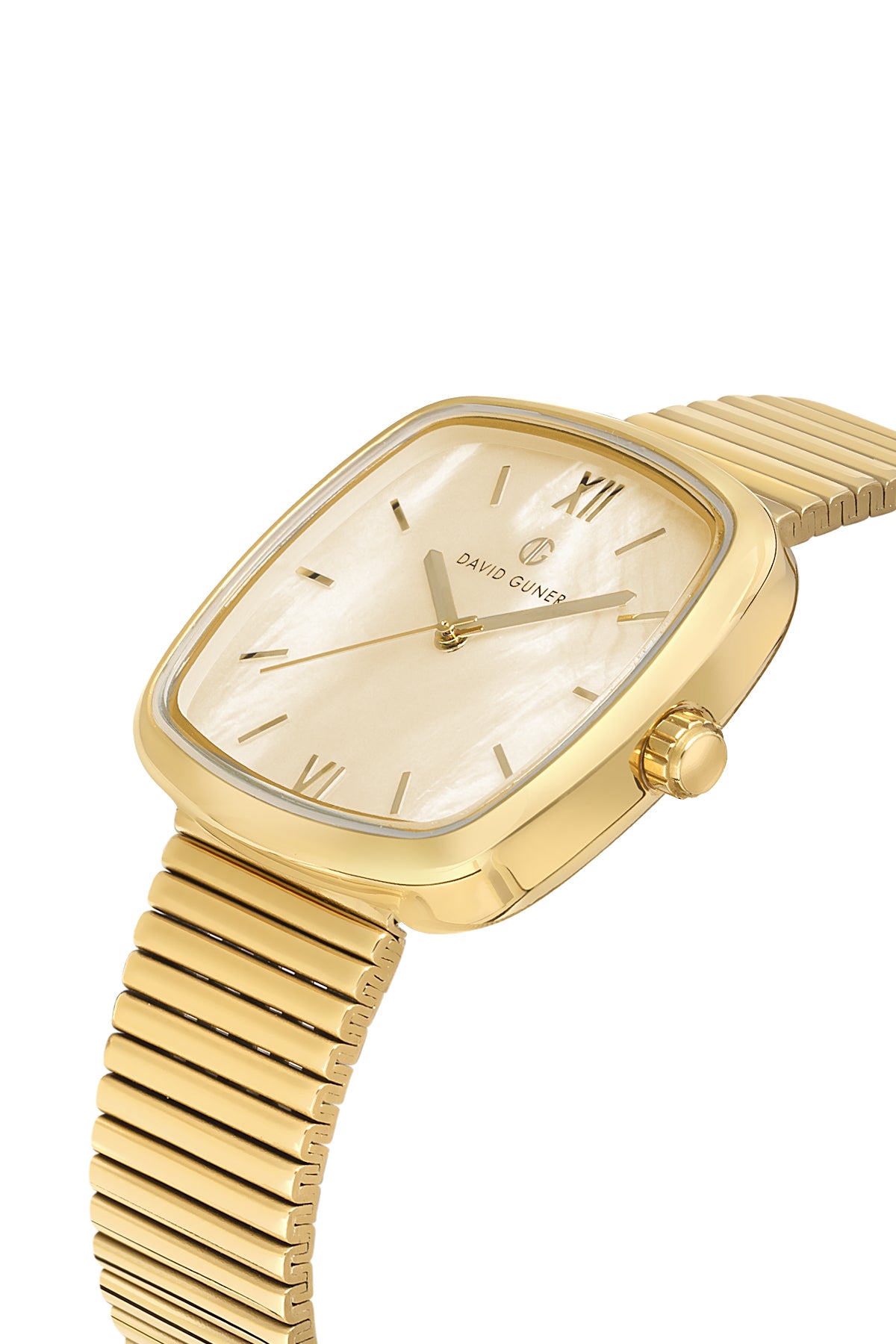Davıd Guner Yellow Plated Plain Women's Wristwatch with Yellow Dial