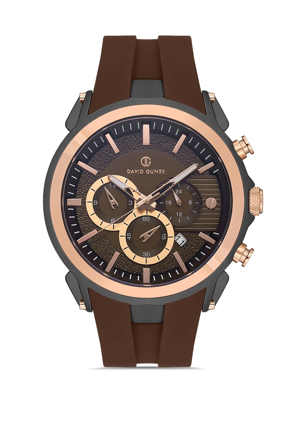 David Guner Black Dial Multi Function Men's Wristwatch