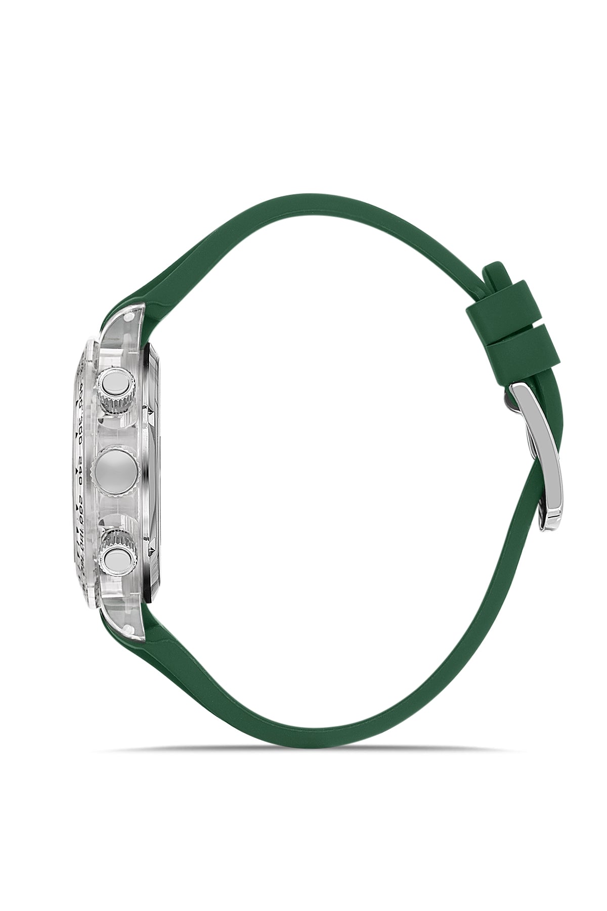 DAVID GUNER Polycarbonate Green Strap Unisex Wristwatch
