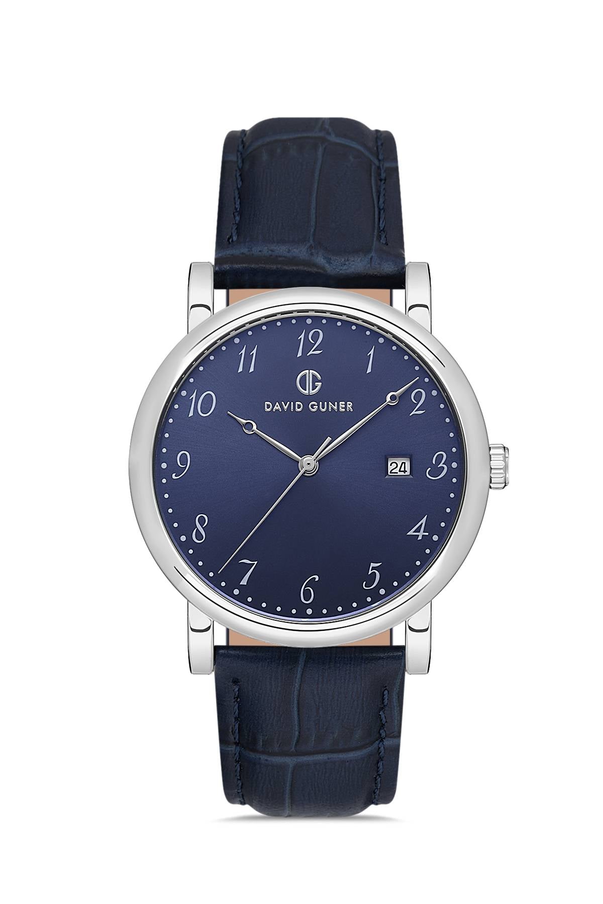 David Guner Blue Dial Calendar Men's Wristwatch