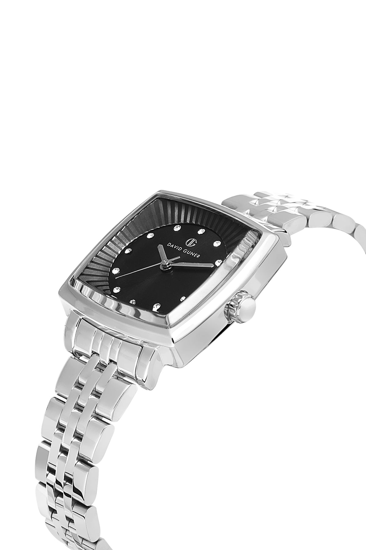 DAVID GUNER Silver Plated Women's Wristwatch