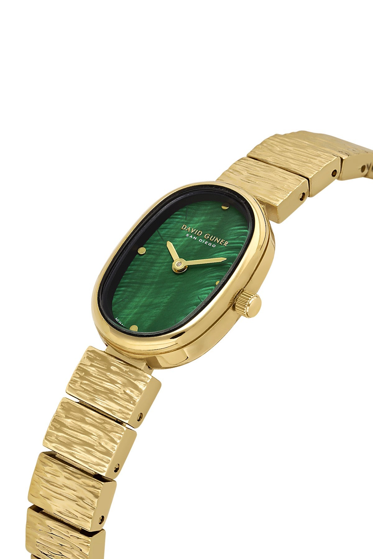 DAVID GUNER Kadın Yeşil Kadranlı Sarı Çelik Kol Saati - DG-8933LA-B10