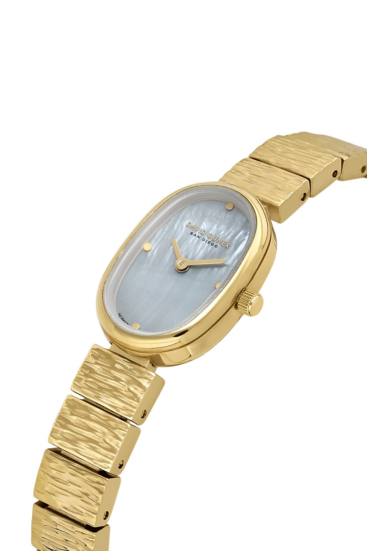 DAVID GUNER Kadın Mavi Kadranlı Sarı Çelik Kol Saati - DG-8933LA-B3