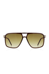DAVID GUNER Kahverengi Çerçeveli Yeşil Degrade Camlı Unisex Güneş Gözlüğü