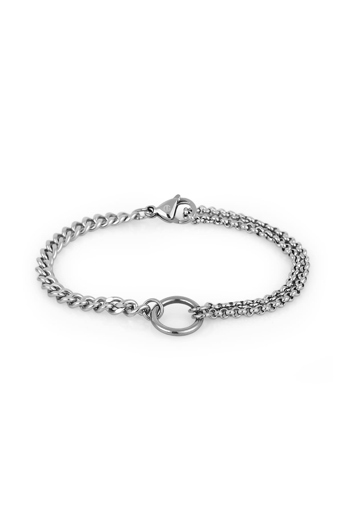 Steel Chain Twist Mixed Bracelet