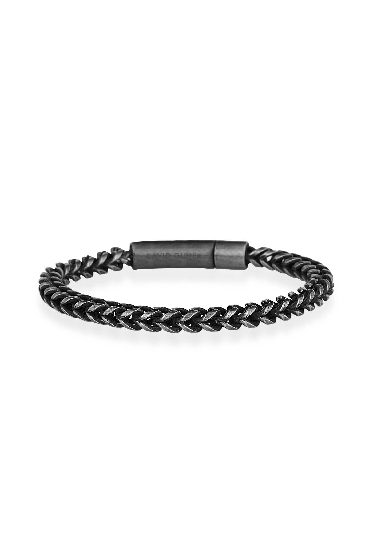 Steel Black Fine Knitted Bracelet