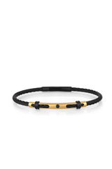 DAVID GUNER Siyah & Altın Çelik Tasarım Bileklik