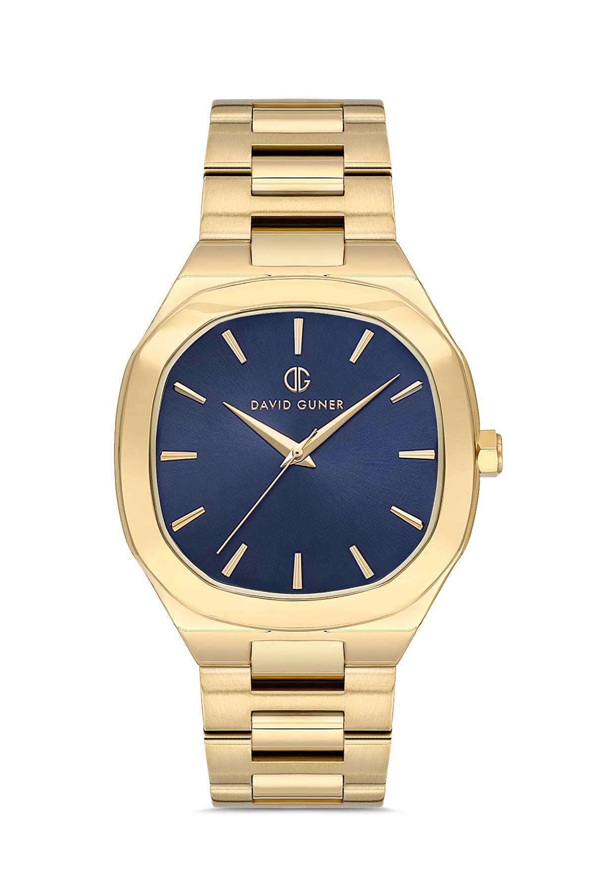 DAVID GUNER Altın Kaplamalı Lacivert Kadranlı Erkek Kol Saati - DG-8519GA-B3