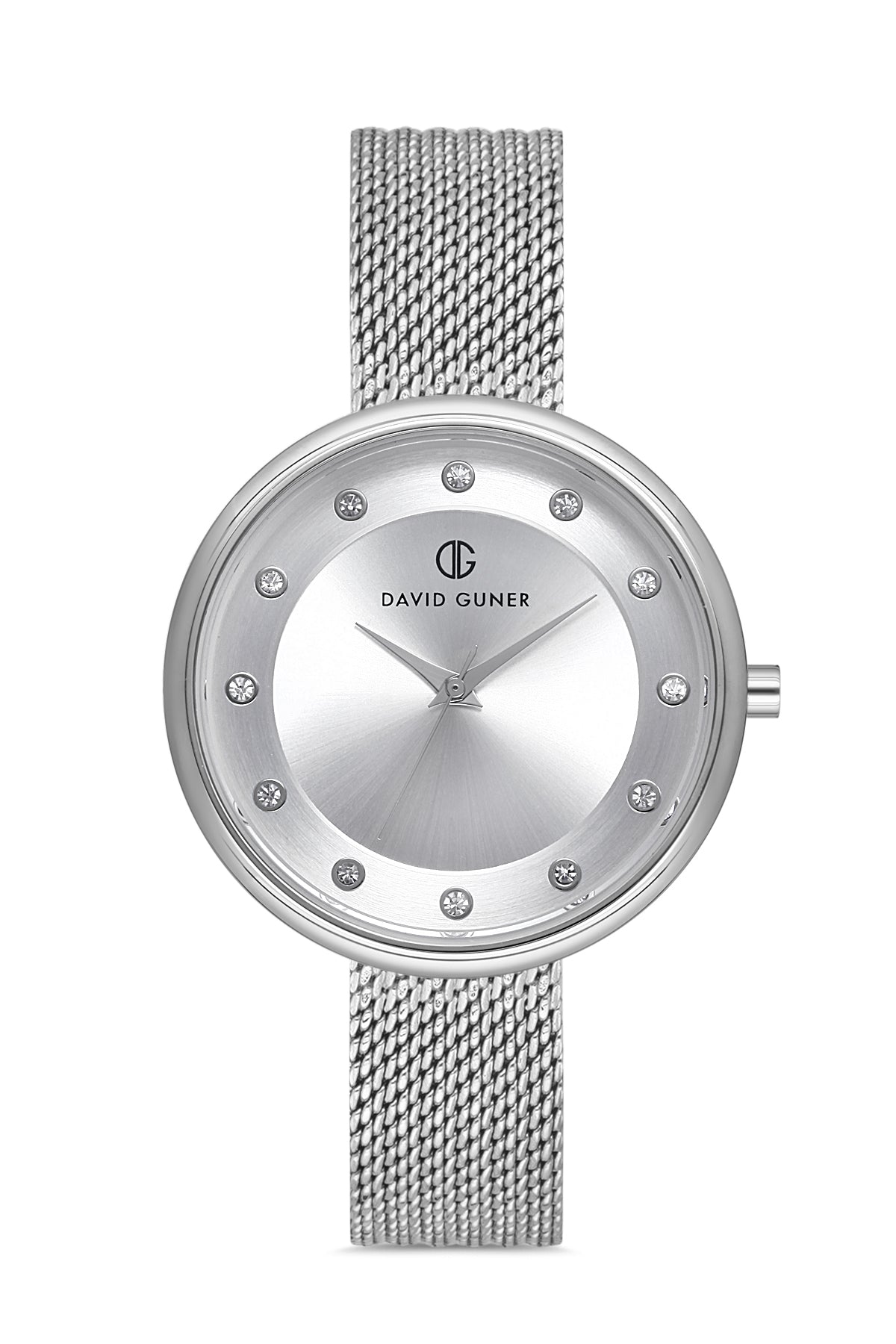 DAVID GUNER Beyaz Kadranlı Gümüş Kaplamalı Hasır Kordonlu Kadın Kol Saati - DG-8133LC-A1