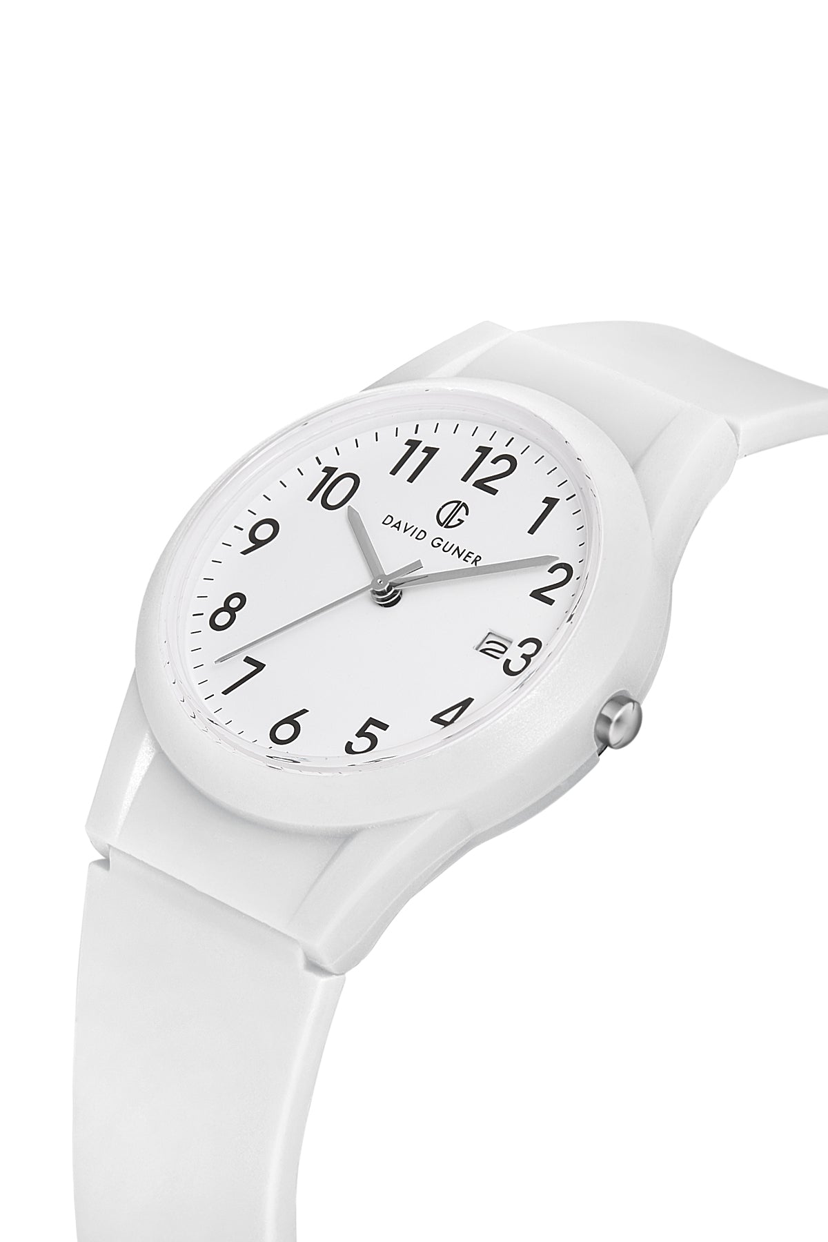 DAVID GUNER Beyaz Kadranlı Takvimli Erkek Kol Saati