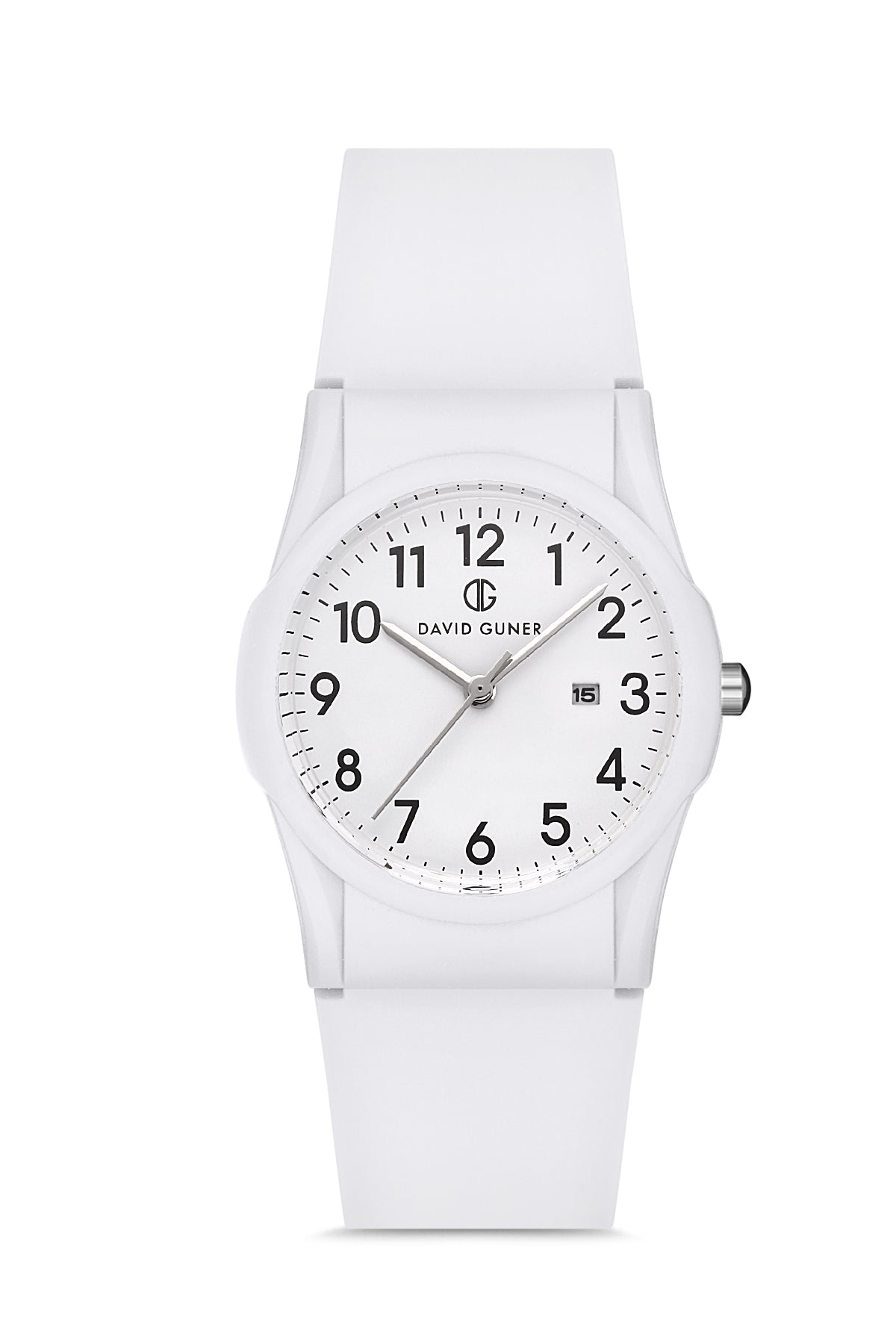 DAVID GUNER BEYAZ KAPLAMALI BEYAZ KADRANLI KADIN KOL SAATİ DG-8463LD-A13