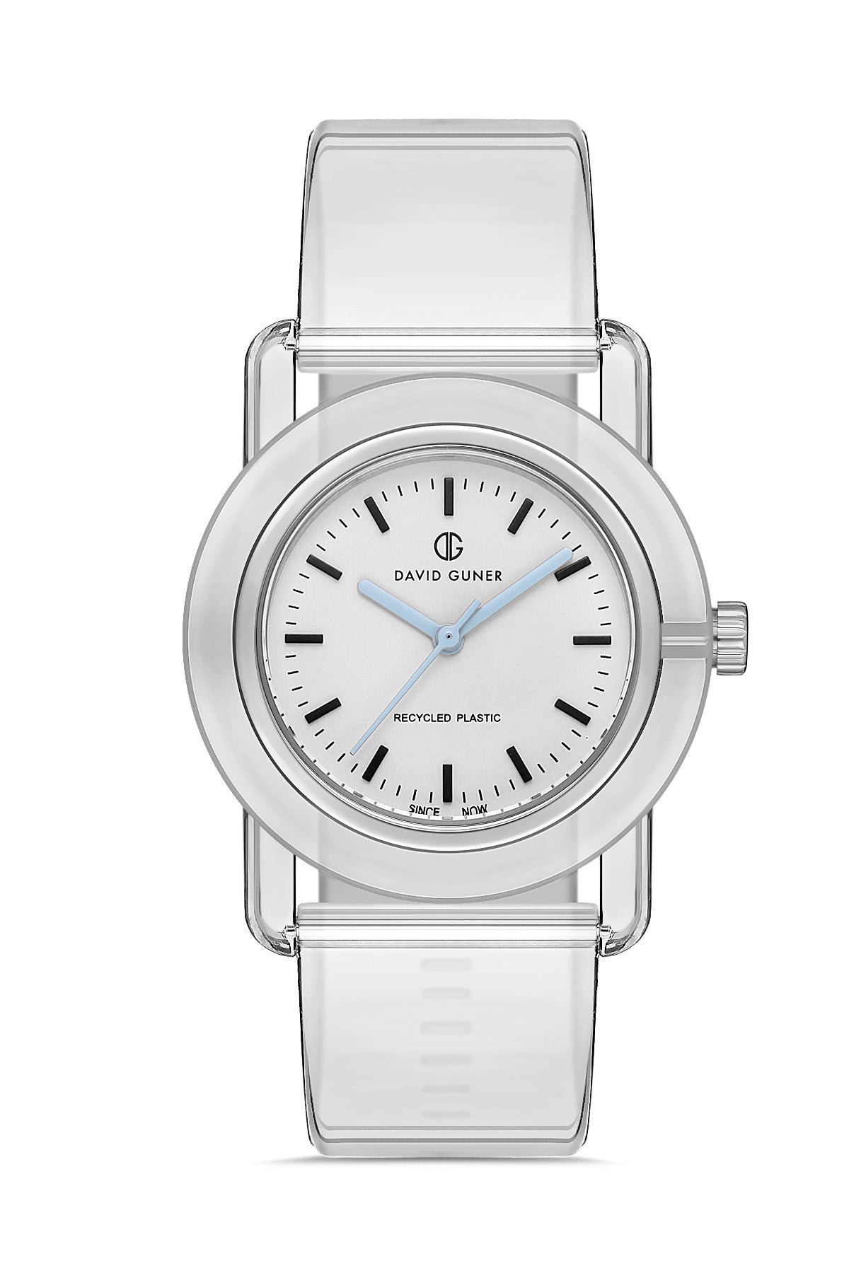 DAVID GUNER Gri Plastik Kordonlu Geri Dönüştürülebilir Su Geçirmez Unisex Kol Saati - DG-8661LD-A1