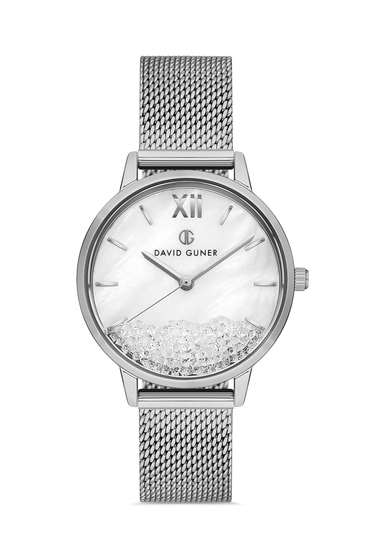 DAVID GUNER Gümüş Kadran Gümüş Kaplama Kadın Kol Saati - DG-8428LC-A1