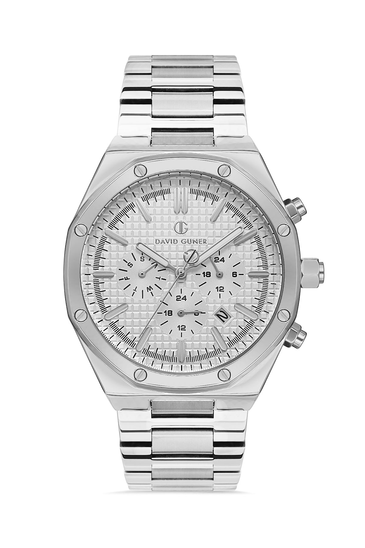 DAVID GUNER Silver Dial Men's Watch