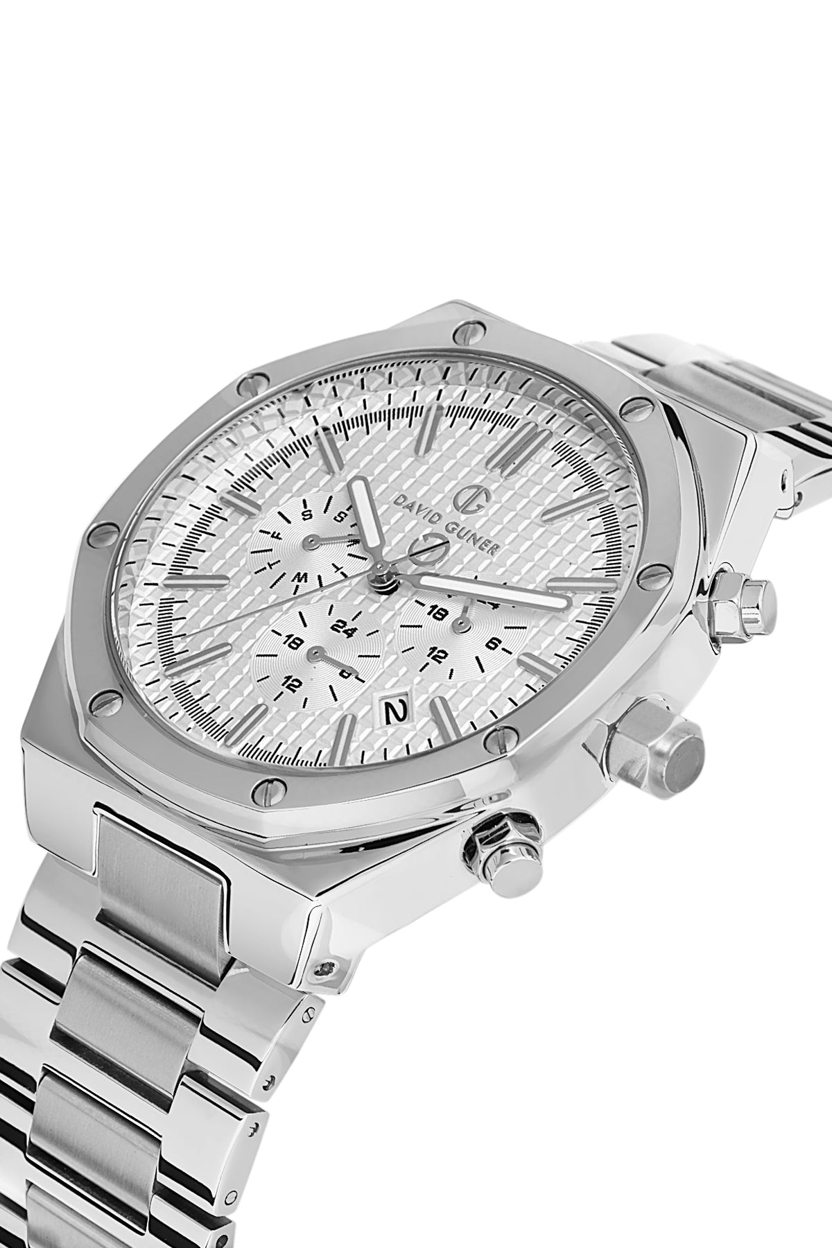 DAVID GUNER Silver Dial Men's Watch