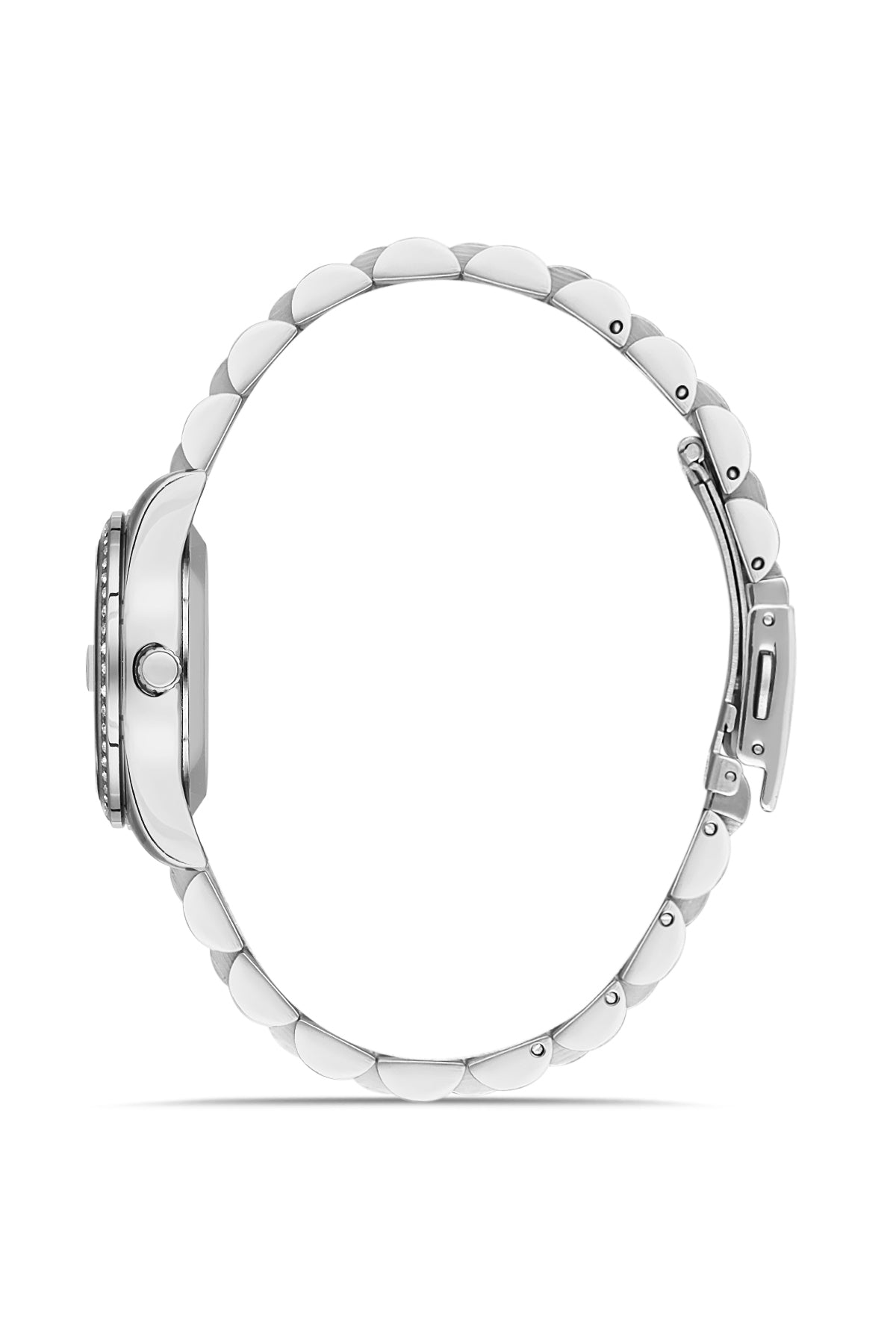 David Guner Women's Watch with Silver Dial and Silver Plating Calendar