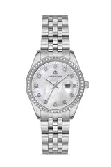 DAVID GUNER Gümüş Kadranlı Gümüş Kaplamalı Kadın Kol Saati - DG-8193LA-A1