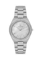DAVID GUNER Silver Dial Stainless Steel Women's Watch