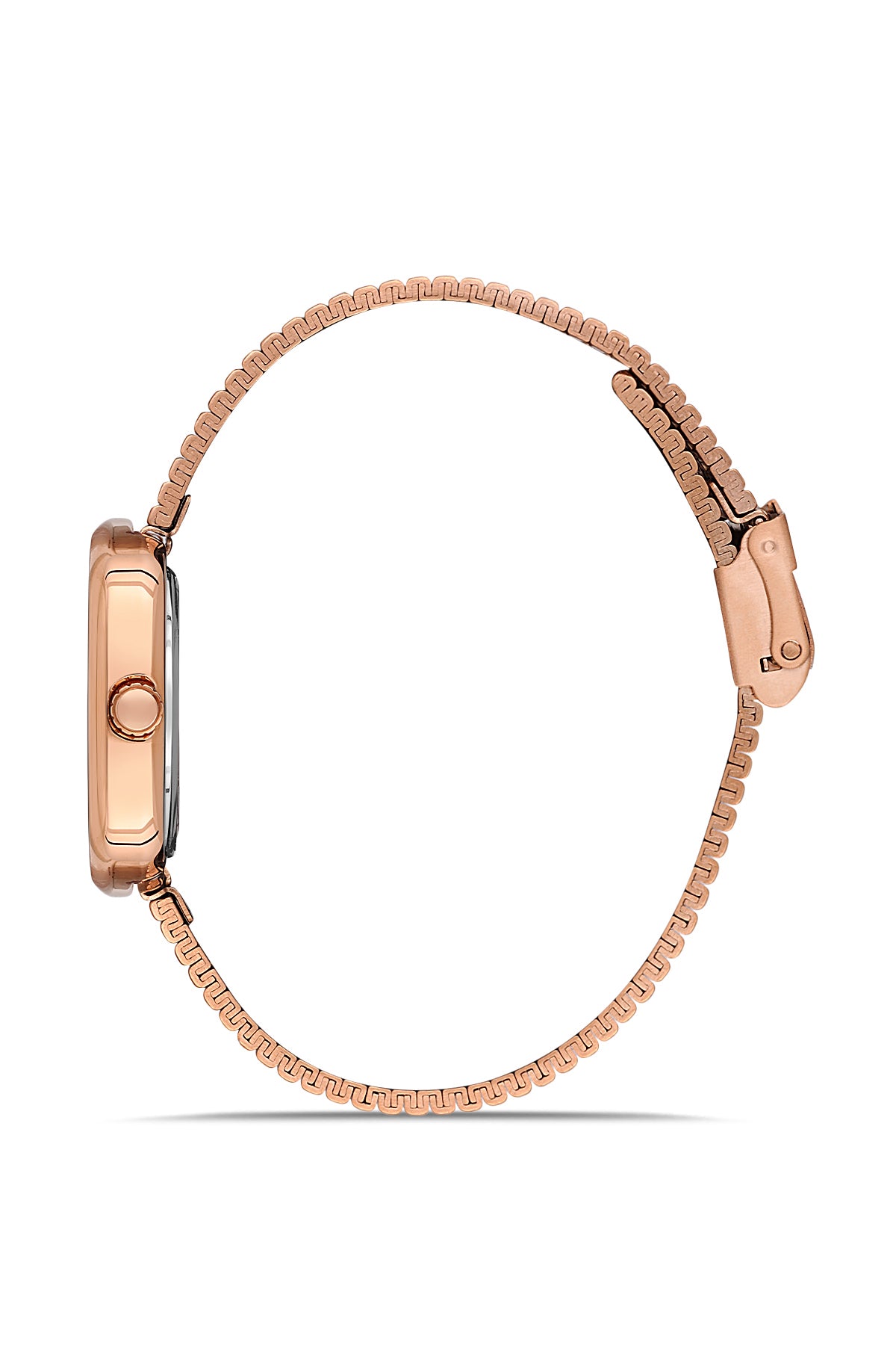 DAVID GUNER Silver Dial Rose Plating Stainless Solid Steel Women's Watch