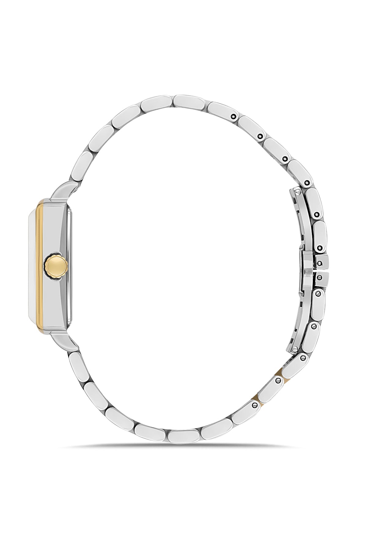 David Guner Silver Dial Yellow White Coated Women's Watch