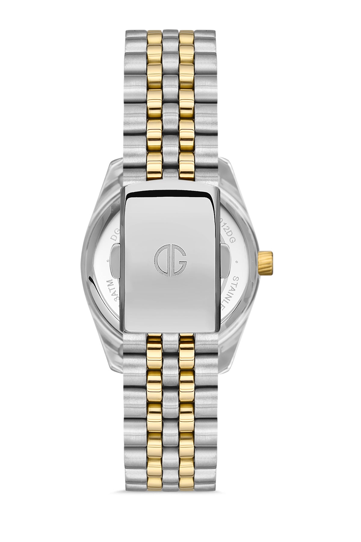 DAVID GUNER Gümüş Kadranlı Sarı Beyaz Kaplamalı Kadın Kol Saati - DG-8314LA-D1