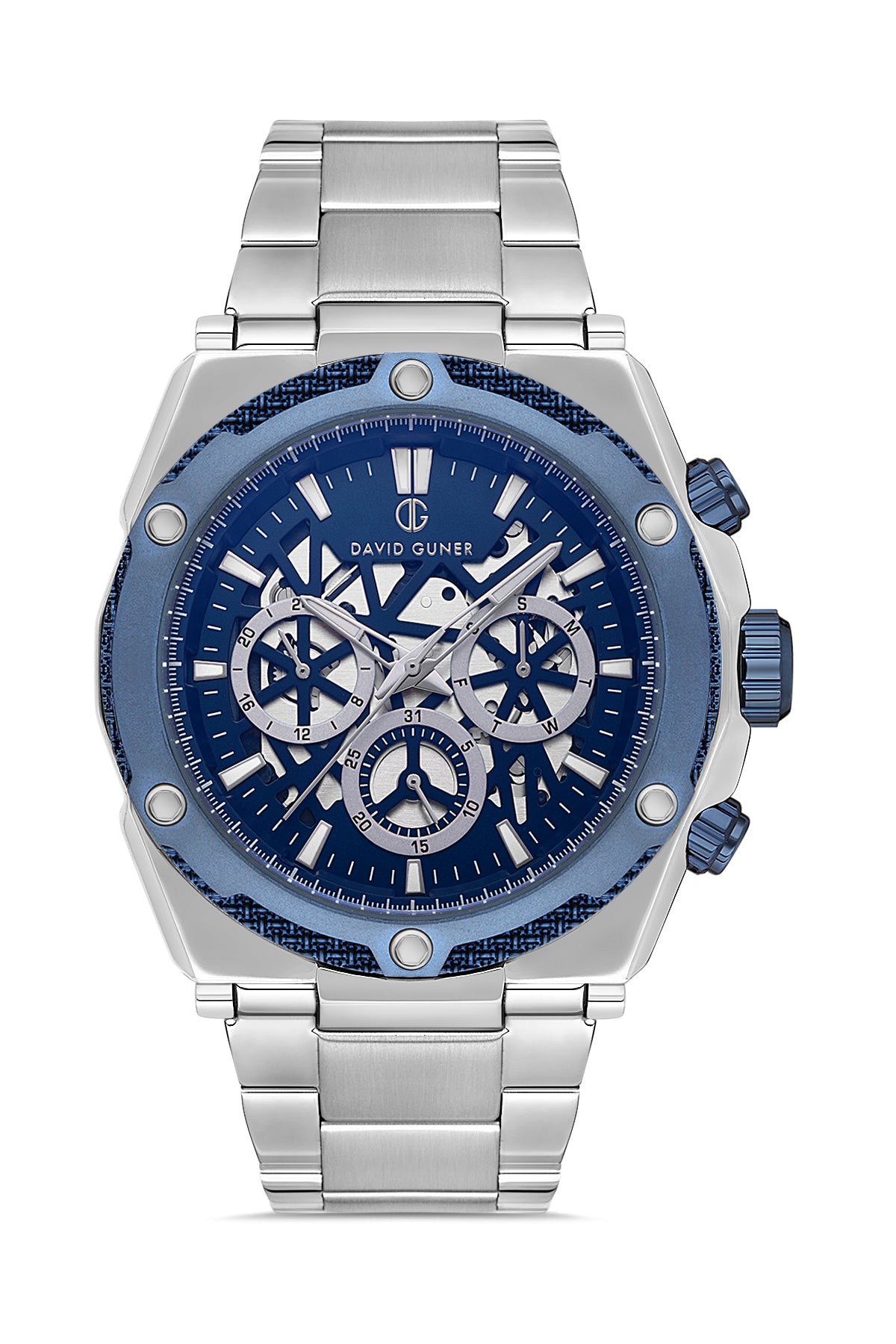 DAVID GUNER Silver Plating Men's Watch