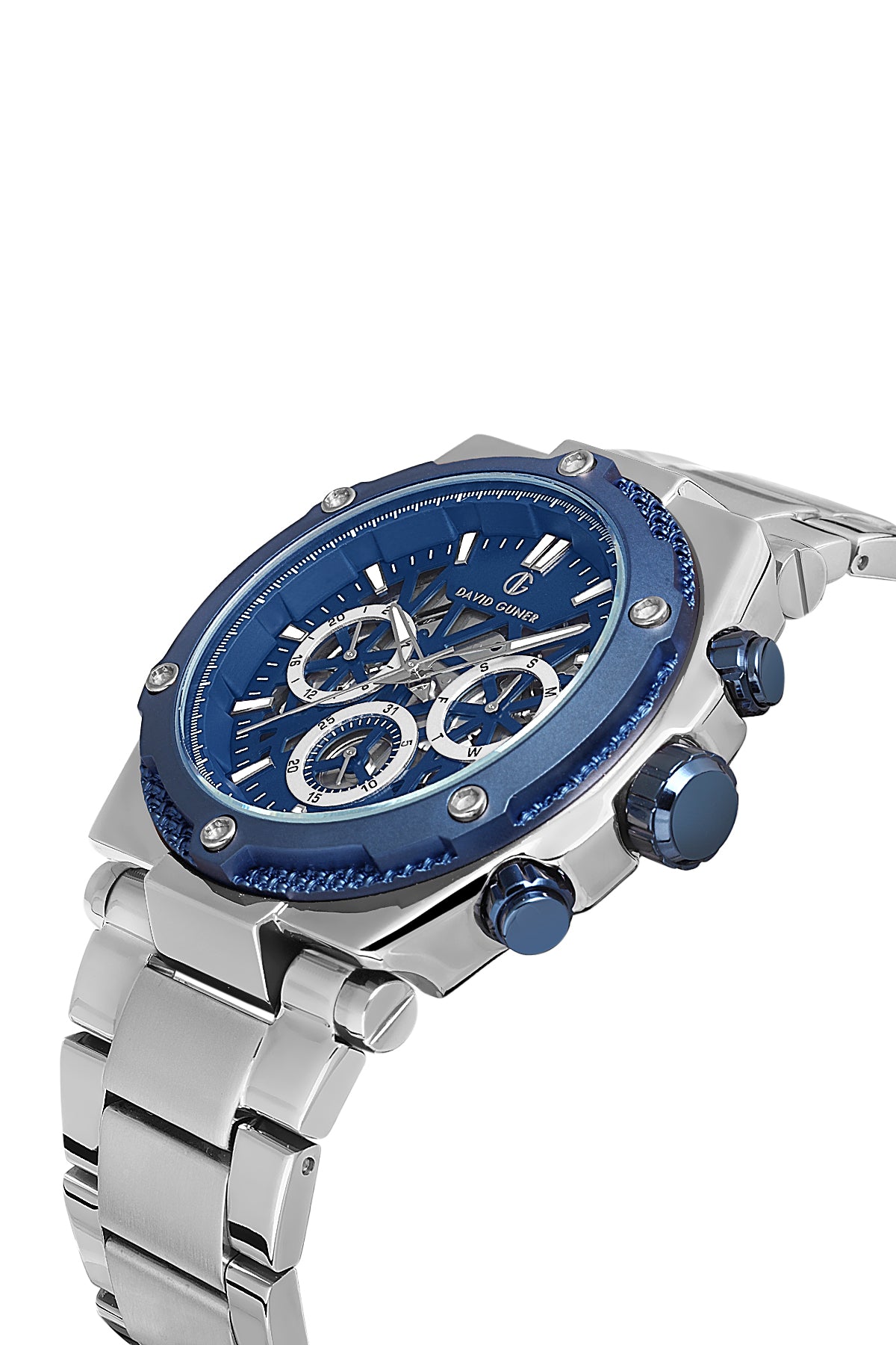 DAVID GUNER Silver Plating Men's Watch