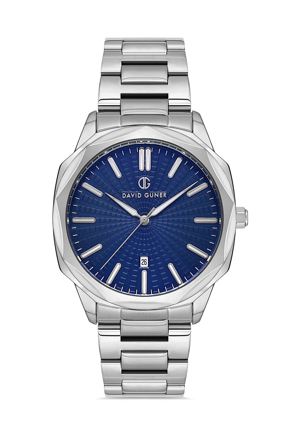 David Guner Silver Plating Men's Watch