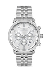 DAVID GUNER Gümüş Kaplama Gümüş Kadran Multifonksiyonlu Erkek Kol Saati - DG-8449GA-A1