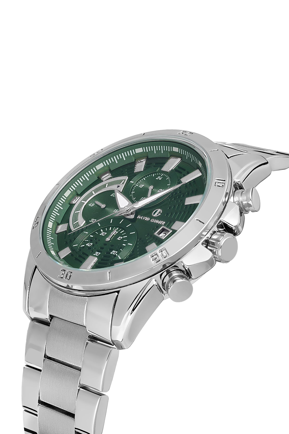 DAVID GUNER Silver Plating Multi Function Men's Watch