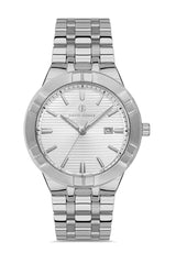 DAVID GUNER GÜMÜŞ KAPLAMALI BEYAZ KADRANLI ERKEK KOL SAATİ - DG-8388GA-A1