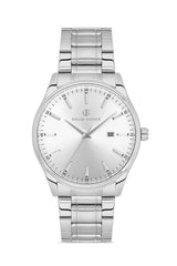 DAVID GUNER GÜMÜŞ KAPLAMALI BEYAZ KADRANLI ERKEK KOL SAATİ - DG-8714GA-A1