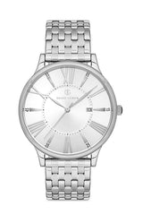 DAVID GUNER GÜMÜŞ KAPLAMALI BEYAZ KADRANLI ERKEK KOL SAATİ - DG-8206GA-A1