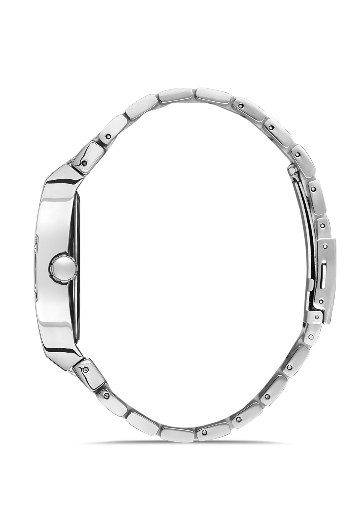 DAVID GUNER GÜMÜŞ KAPLAMALI BEYAZ KADRANLI ERKEK KOL SAATİ DG-8059GA-A1