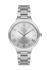 DAVID GUNER GÜMÜŞ KAPLAMALI BEYAZ KADRANLI ERKEK KOL SAATİ DG-8146GA-A1