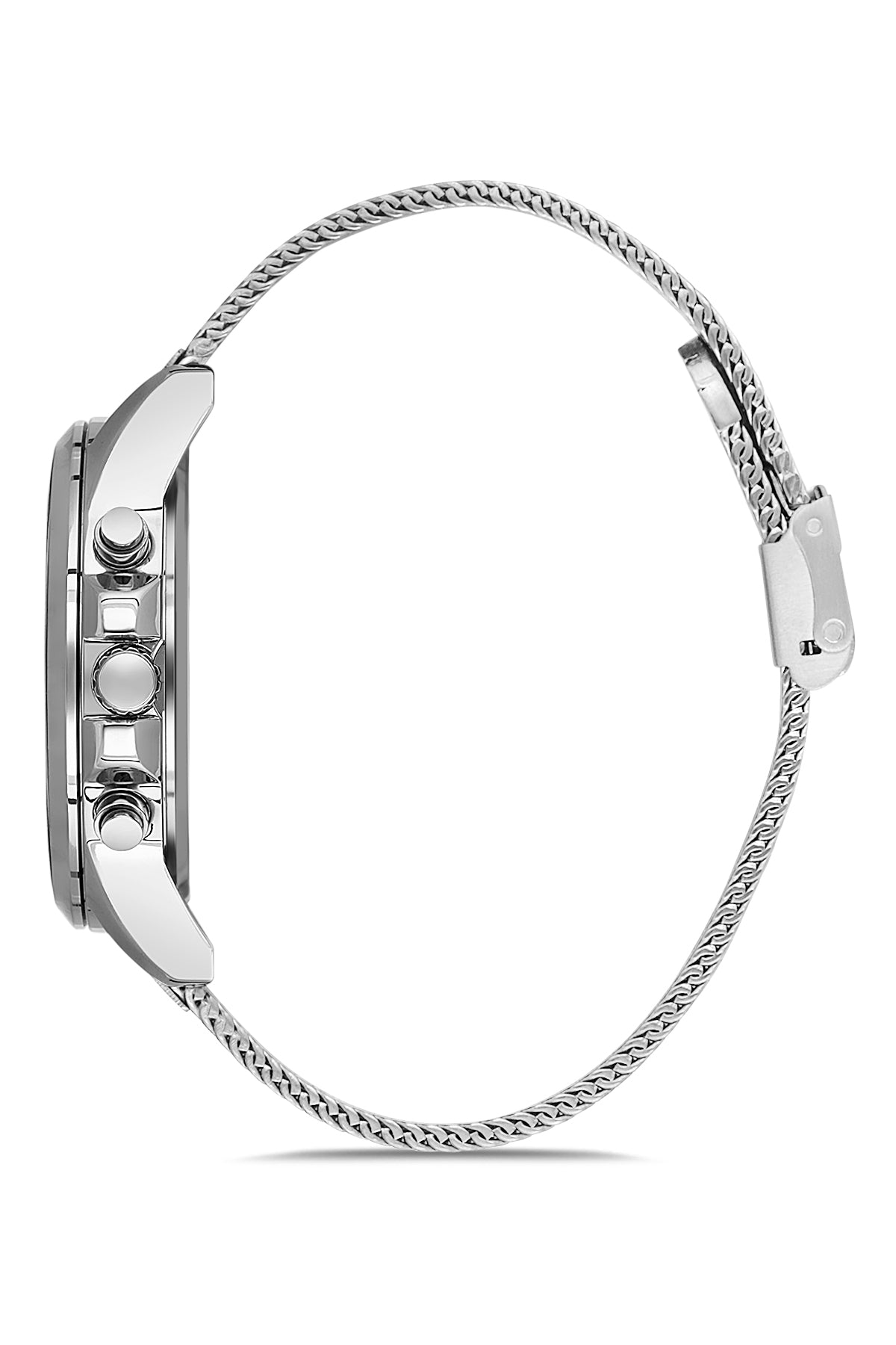 DAVID GUNER GÜMÜŞ KAPLAMALI BEYAZ KADRANLI ERKEK KOL SAATİ DG-8215GC-A1