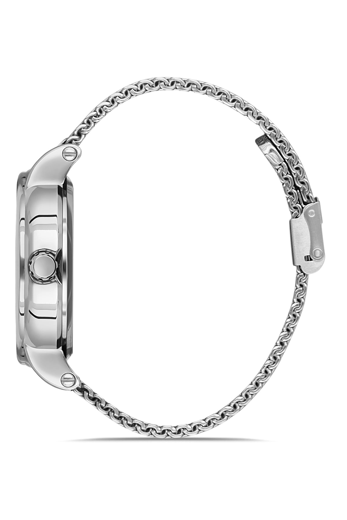 DAVID GUNER GÜMÜŞ KAPLAMALI BEYAZ KADRANLI ERKEK KOL SAATİ DG-8232GC-A1