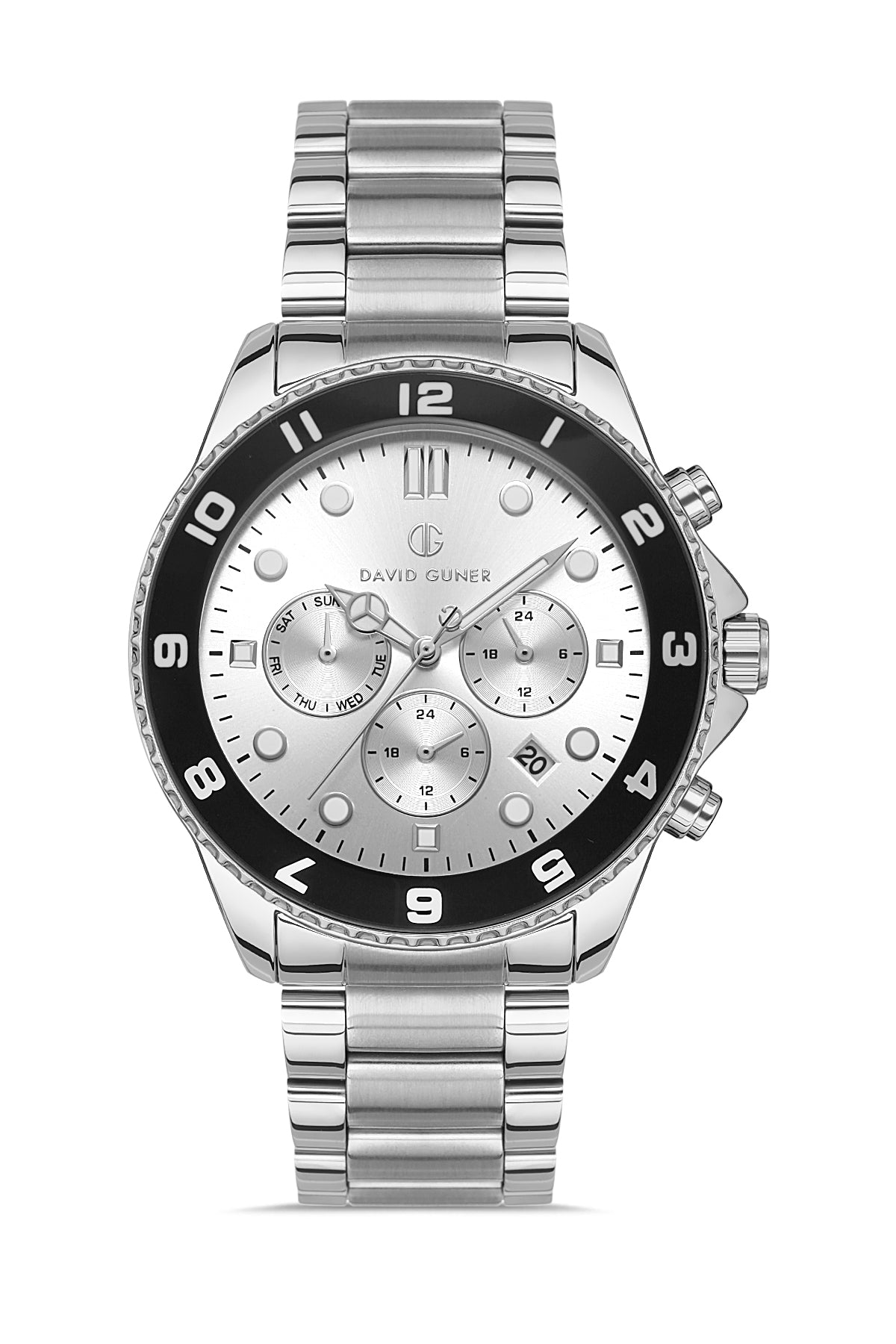 DAVID GUNER Gümüş Kaplamalı Erkek Kol Saati - DG-8243GA-A1
