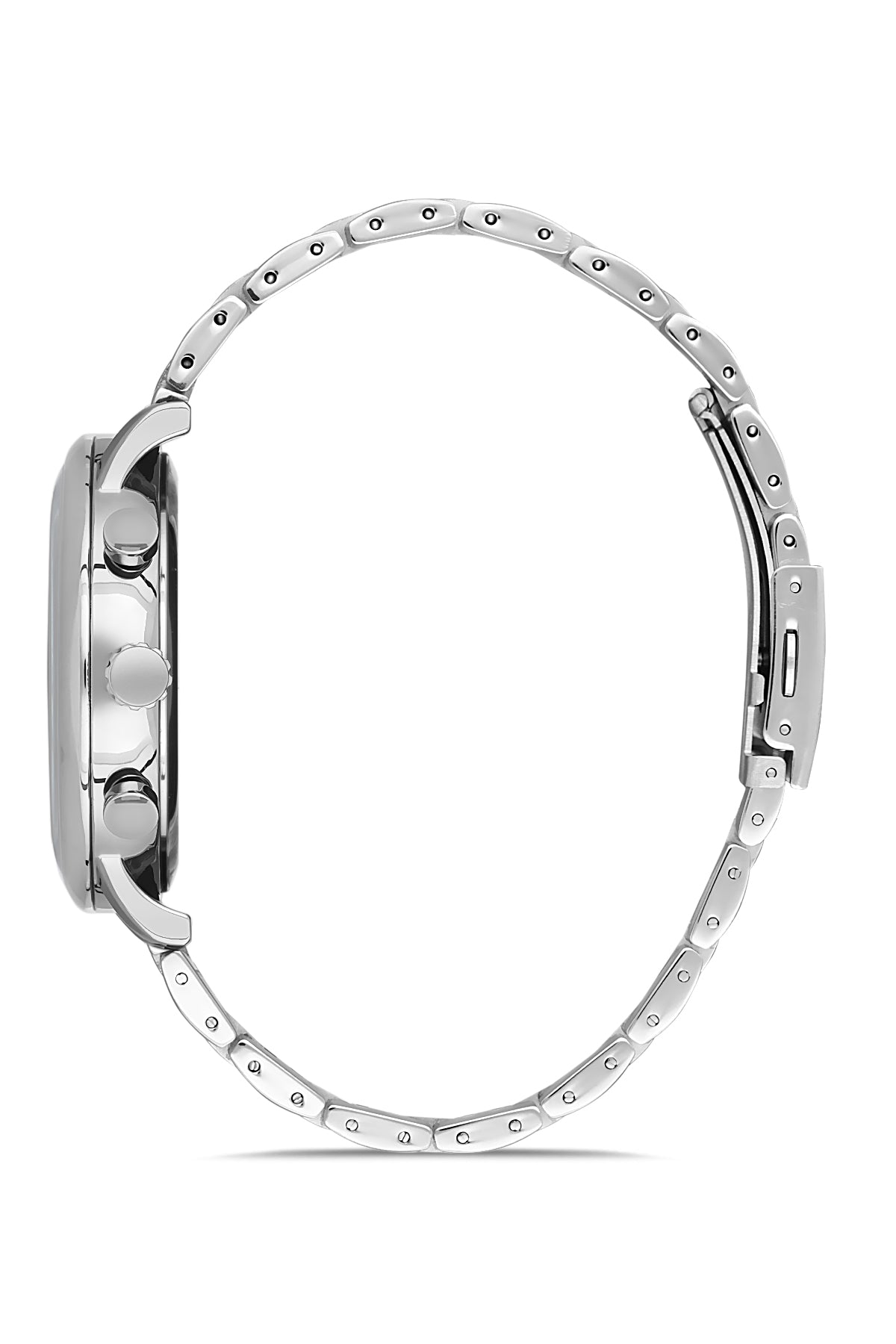 DAVID GUNER GÜMÜŞ KAPLAMALI BEYAZ KADRANLI ERKEK KOL SAATİ - DG-8250GA-A1