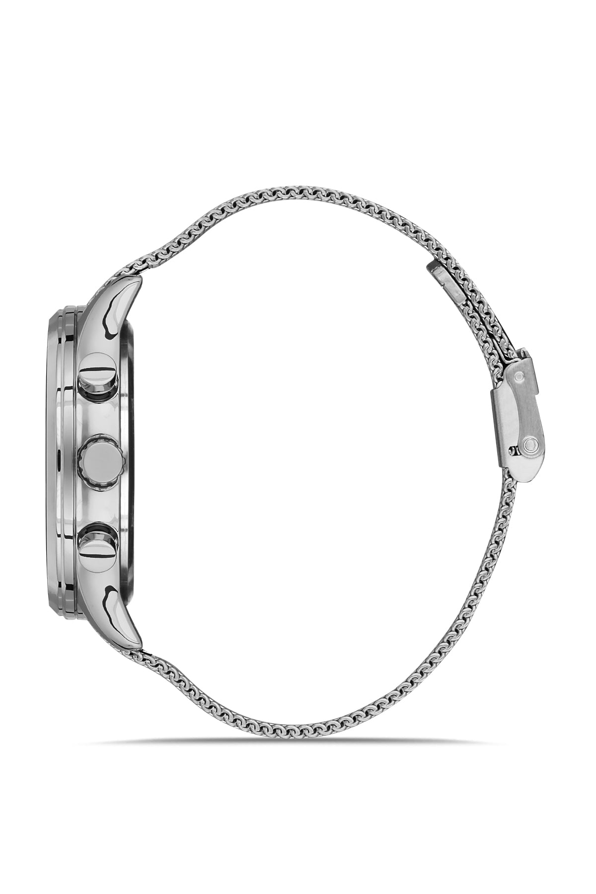 DAVID GUNER GÜMÜŞ KAPLAMALI BEYAZ KADRANLI ERKEK KOL SAATİ - DG-8257GC-A1