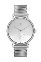 DAVID GUNER GÜMÜŞ KAPLAMALI BEYAZ KADRANLI ERKEK KOL SAATİ - DG-8269GC-A1