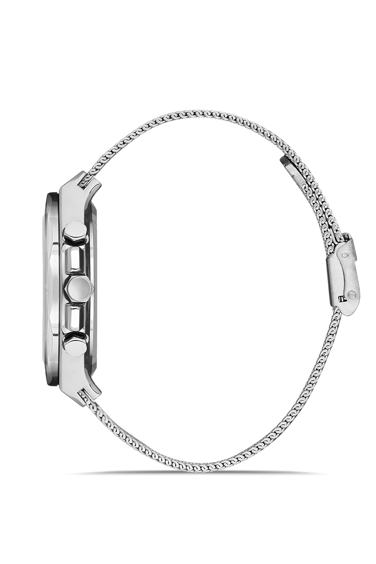 DAVID GUNER GÜMÜŞ KAPLAMALI BEYAZ KADRANLI ERKEK KOL SAATİ DG-8286GC-A1