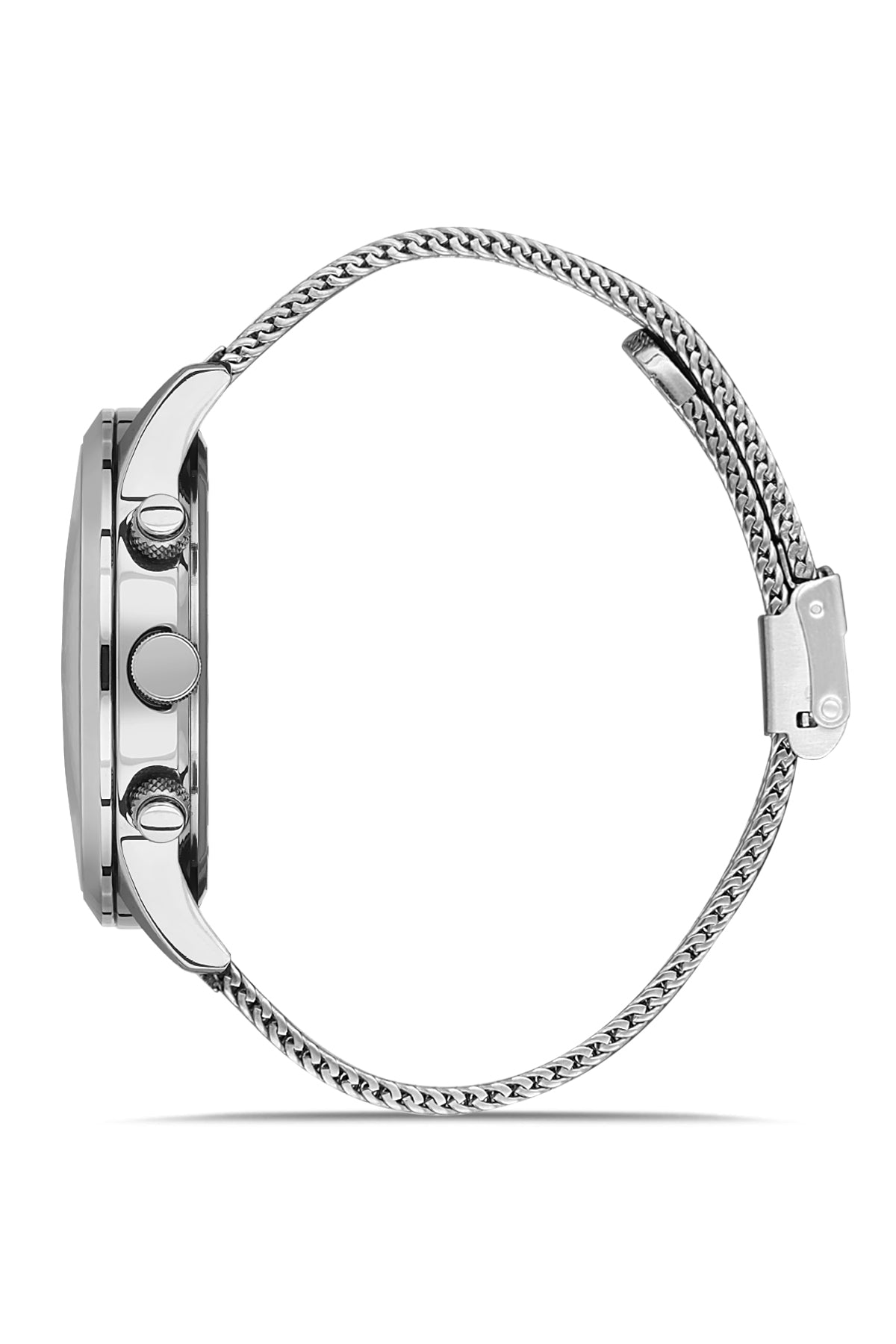 DAVID GUNER GÜMÜŞ KAPLAMALI BEYAZ KADRANLI ERKEK KOL SAATİ - DG-8368GC-A1